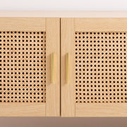 Casa Decor Santiago Rattan Entertainment Unit TV Stand Cabinet Storage Oak V160-10003622