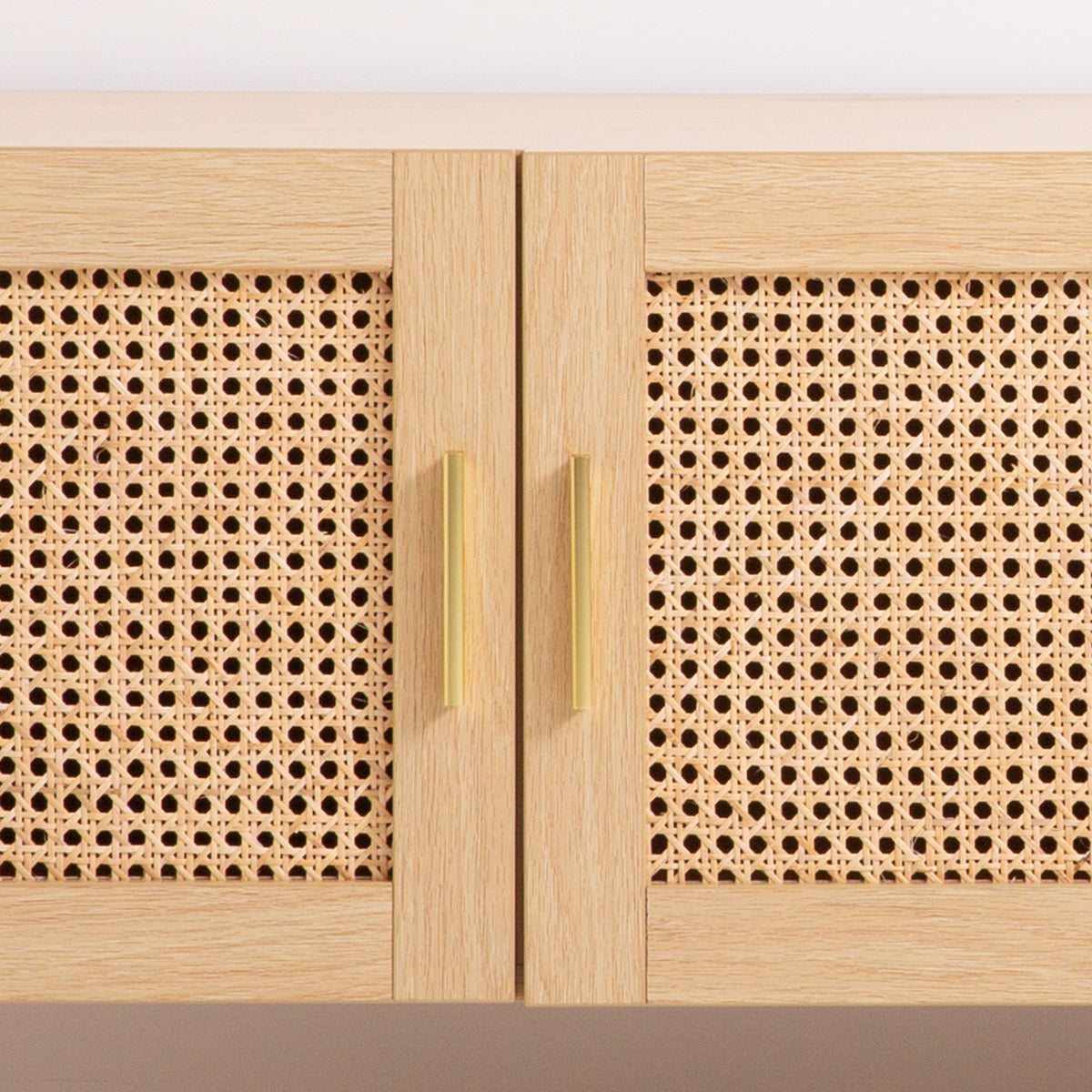 Casa Decor Santiago Rattan Entertainment Unit TV Stand Cabinet Storage Oak V160-10003622