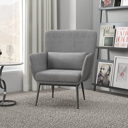 Casa Decor Cora Accent Chair Occasional Fabric Luxury Upholstered Light Grey V160-10003624