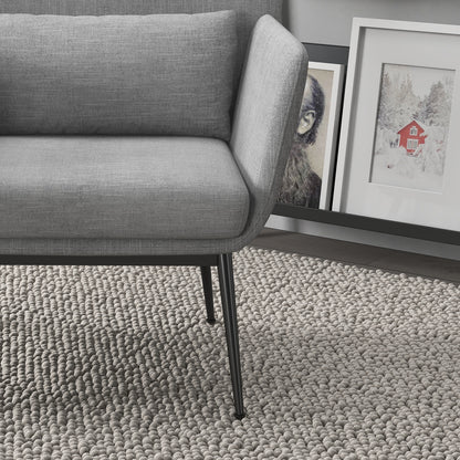 Casa Decor Cora Accent Chair Occasional Fabric Luxury Upholstered Light Grey V160-10003624