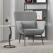 Casa Decor Cora Accent Chair Occasional Fabric Luxury Upholstered Light Grey V160-10003624