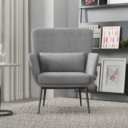 Casa Decor Cora Accent Chair Occasional Fabric Luxury Upholstered Light Grey V160-10003624