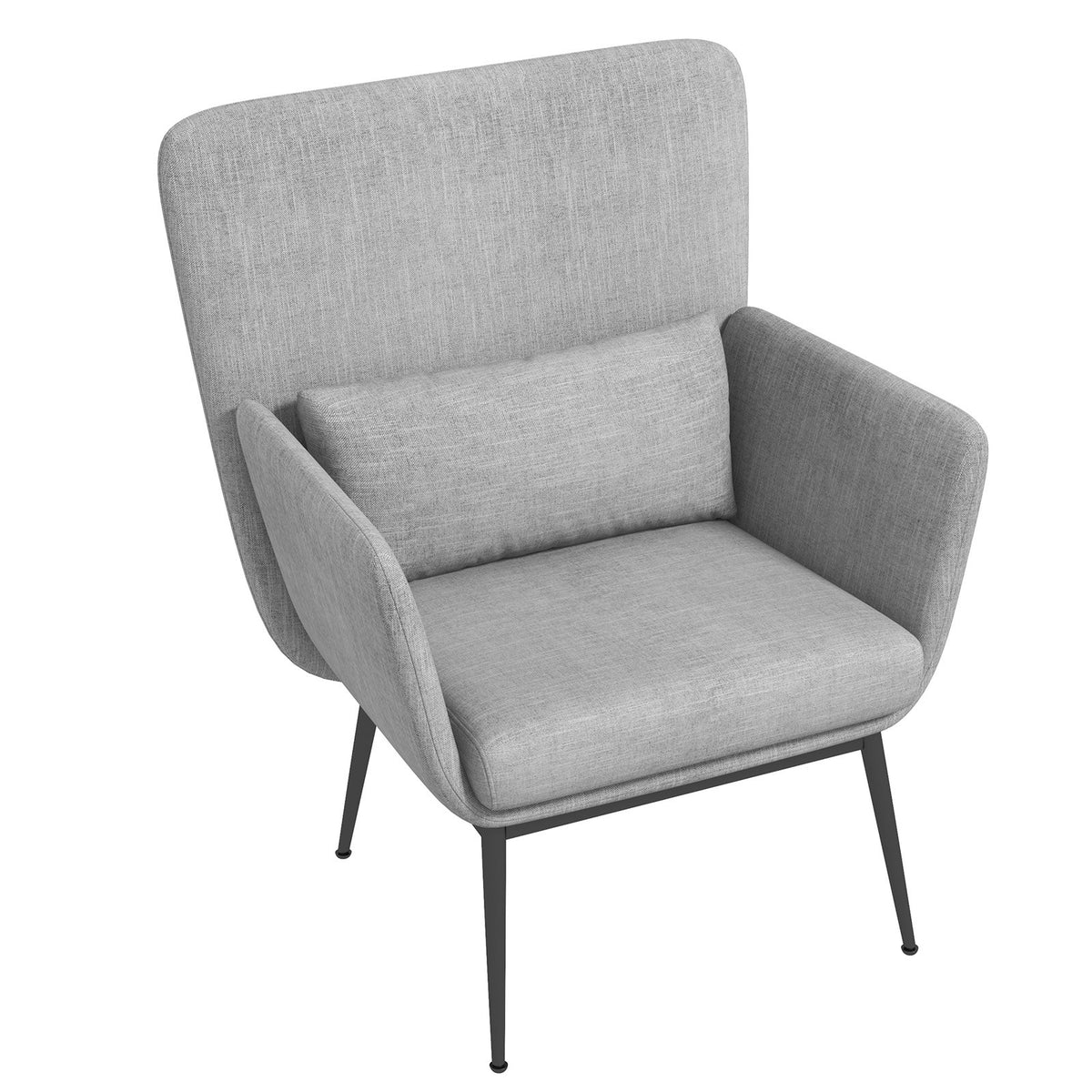 Casa Decor Cora Accent Chair Occasional Fabric Luxury Upholstered Light Grey V160-10003624