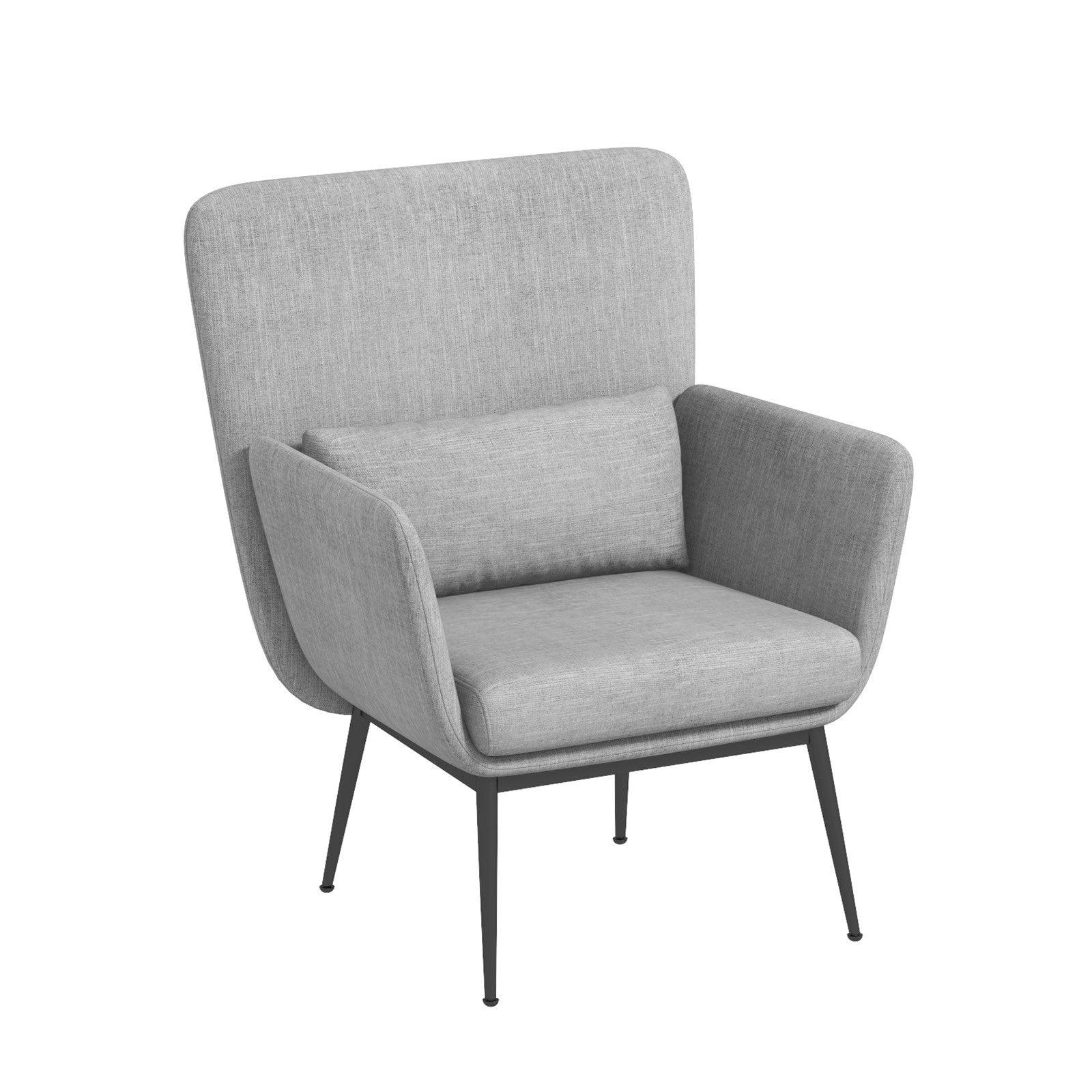 Casa Decor Cora Accent Chair Occasional Fabric Luxury Upholstered Light Grey V160-10003624