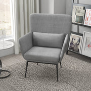 Casa Decor Cora Accent Chair Occasional Fabric Luxury Upholstered Light Grey V160-10003624