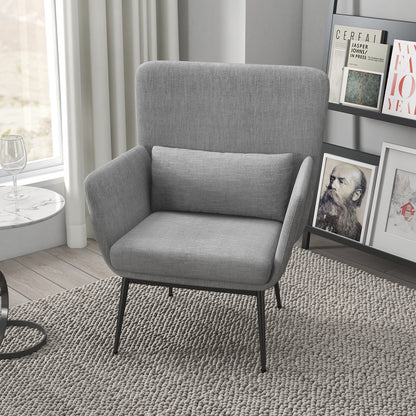 Casa Decor Cora Accent Chair Occasional Fabric Luxury Upholstered Light Grey V160-10003624