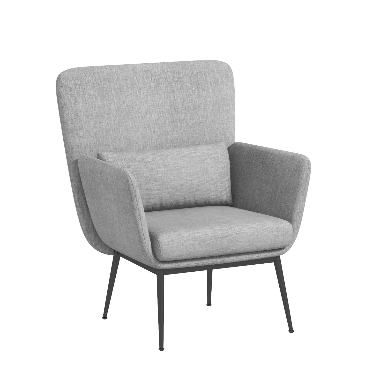 Casa Decor Cora Accent Chair Occasional Fabric Luxury Upholstered Light Grey V160-10003624