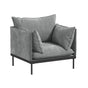 Casa Decor Camilla Luxury Upholstered 1 Seater Sofa Armchair Light Grey V160-10003625