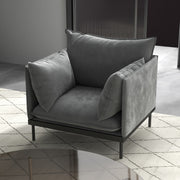 Casa Decor Camilla Luxury Upholstered 1 Seater Sofa Armchair Light Grey V160-10003625