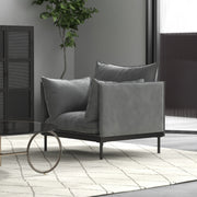 Casa Decor Camilla Luxury Upholstered 1 Seater Sofa Armchair Light Grey V160-10003625
