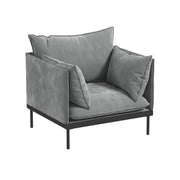 Casa Decor Camilla Luxury Upholstered 1 Seater Sofa Armchair Light Grey V160-10003625
