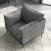 Casa Decor Camilla Luxury Upholstered 1 Seater Sofa Armchair Light Grey V160-10003625