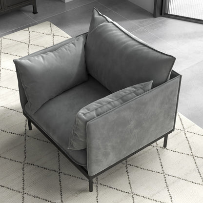 Casa Decor Camilla Luxury Upholstered 1 Seater Sofa Armchair Light Grey V160-10003625