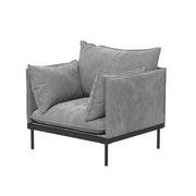 Casa Decor Camilla Luxury Upholstered 1 Seater Sofa Armchair Light Grey V160-10003625
