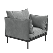 Casa Decor Camilla Luxury Upholstered 1 Seater Sofa Armchair Light Grey V160-10003625