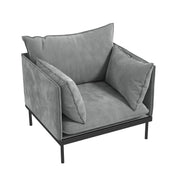 Casa Decor Camilla Luxury Upholstered 1 Seater Sofa Armchair Light Grey V160-10003625