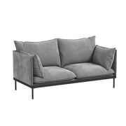 Casa Decor Camilla Luxury Upholstered Fabric 2 Seater Sofa Light Grey V160-10003626