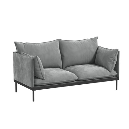 Casa Decor Camilla Luxury Upholstered Fabric 2 Seater Sofa Light Grey V160-10003626