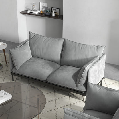 Casa Decor Camilla Luxury Upholstered Fabric 2 Seater Sofa Light Grey V160-10003626