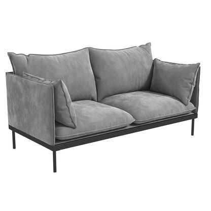 Casa Decor Camilla Luxury Upholstered Fabric 2 Seater Sofa Light Grey V160-10003626
