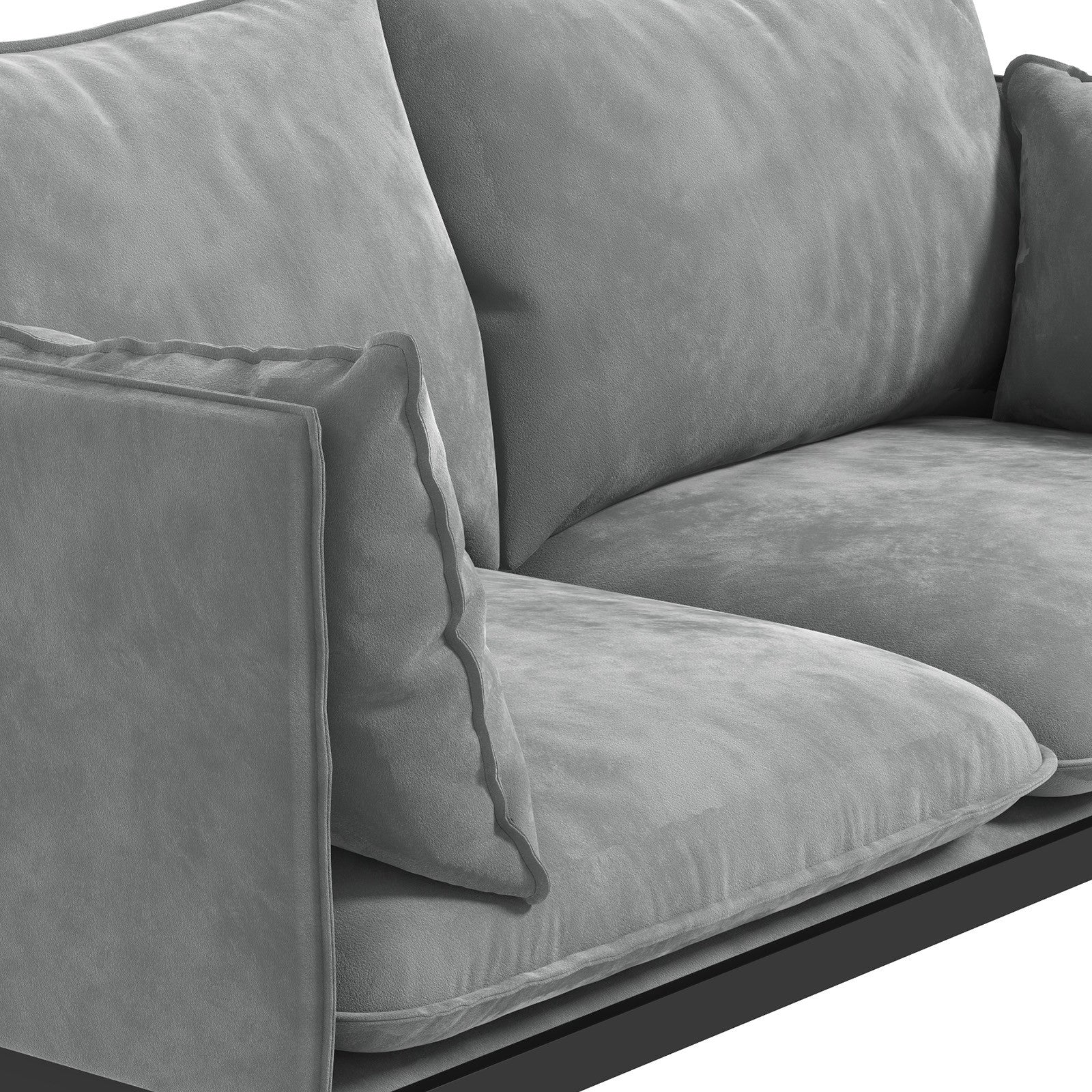 Casa Decor Camilla Luxury Upholstered Fabric 2 Seater Sofa Light Grey V160-10003626