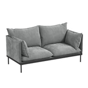 Casa Decor Camilla Luxury Upholstered Fabric 2 Seater Sofa Light Grey V160-10003626