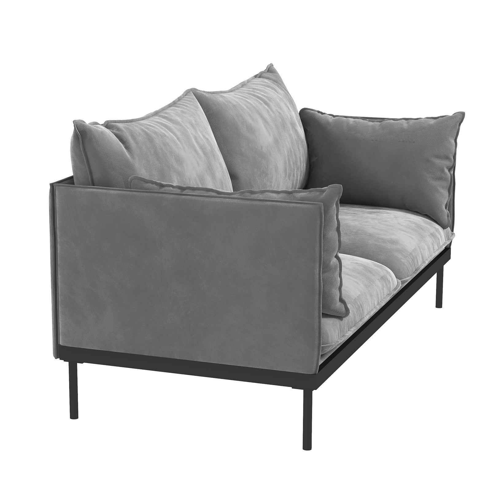 Casa Decor Camilla Luxury Upholstered Fabric 2 Seater Sofa Light Grey V160-10003626