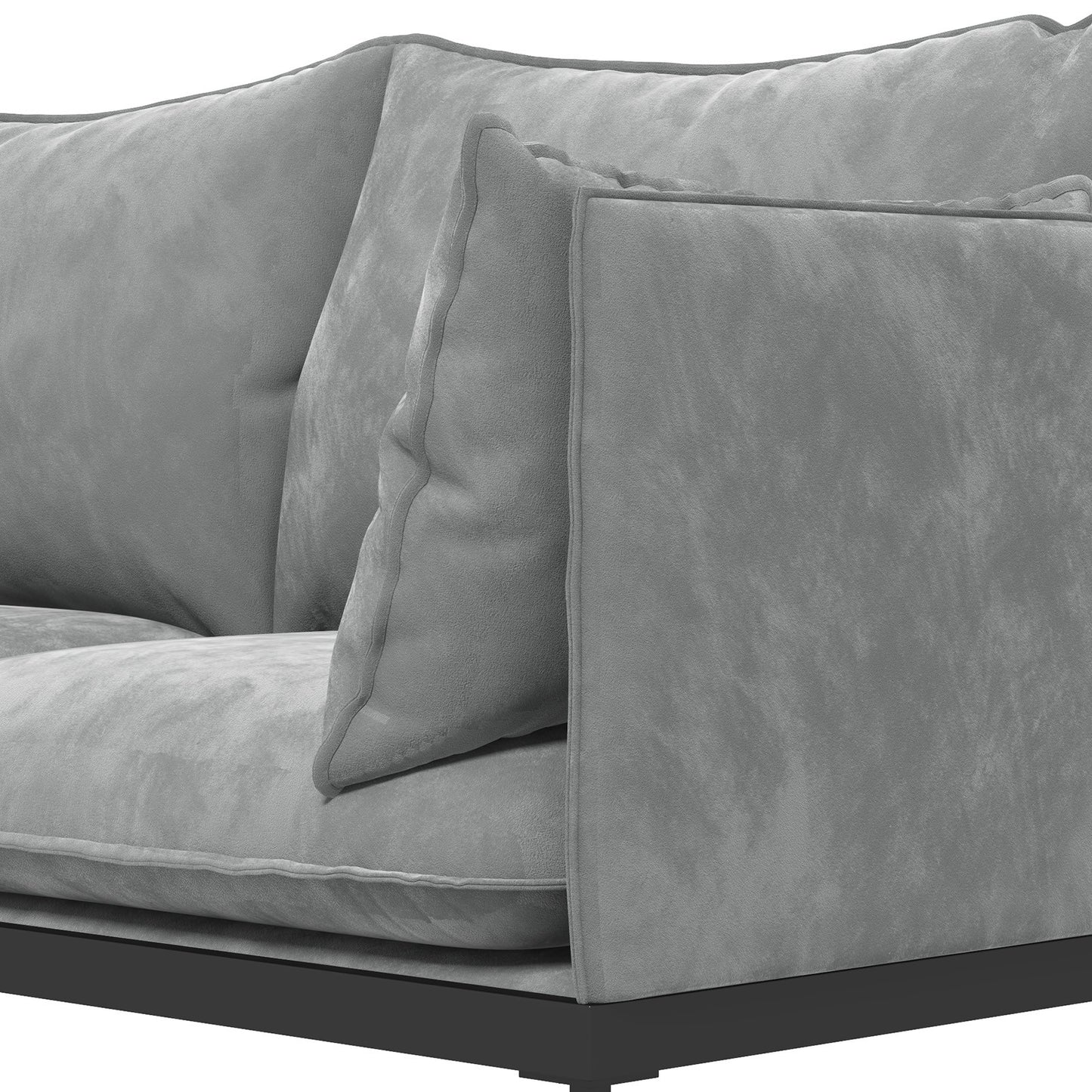 Casa Decor Camilla Luxury Upholstered Fabric 2 Seater Sofa Light Grey V160-10003626