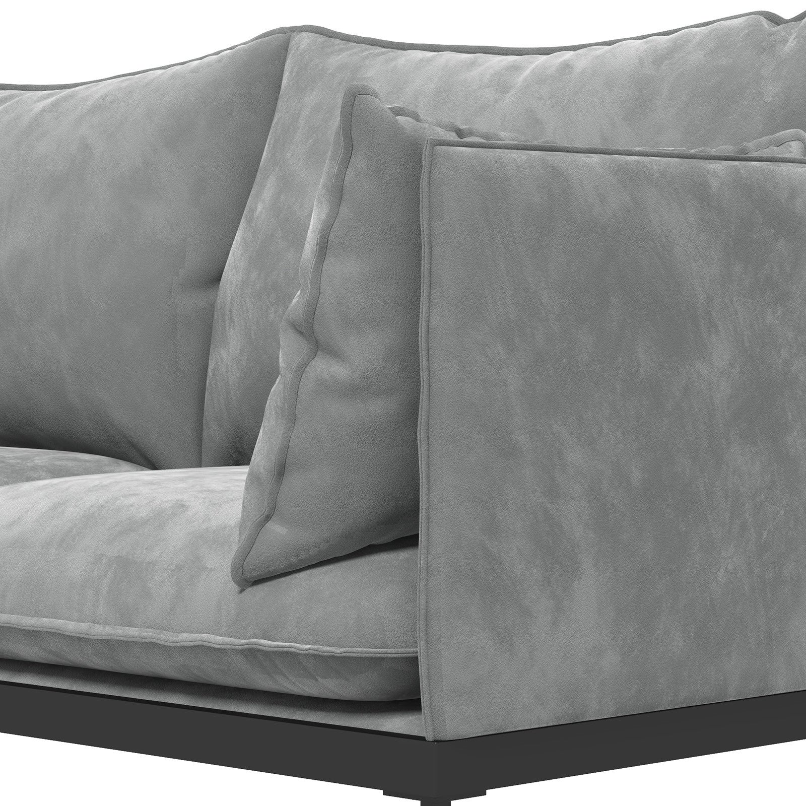 Casa Decor Camilla Luxury Upholstered Fabric 2 Seater Sofa Light Grey V160-10003626