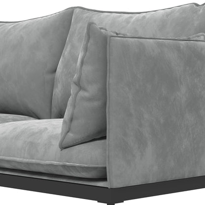 Casa Decor Camilla Luxury Upholstered Fabric 2 Seater Sofa Light Grey V160-10003626