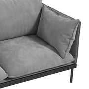 Casa Decor Camilla Luxury Upholstered Fabric 2 Seater Sofa Light Grey V160-10003626