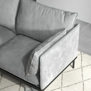 Casa Decor Camilla Luxury Upholstered Fabric 2 Seater Sofa Light Grey V160-10003626