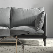Casa Decor Camilla Luxury Upholstered Fabric 2 Seater Sofa Light Grey V160-10003626