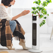 Pursonic Electric Ceramic Tower Heater Portable Oscillating Remote Control - White V160-10003703
