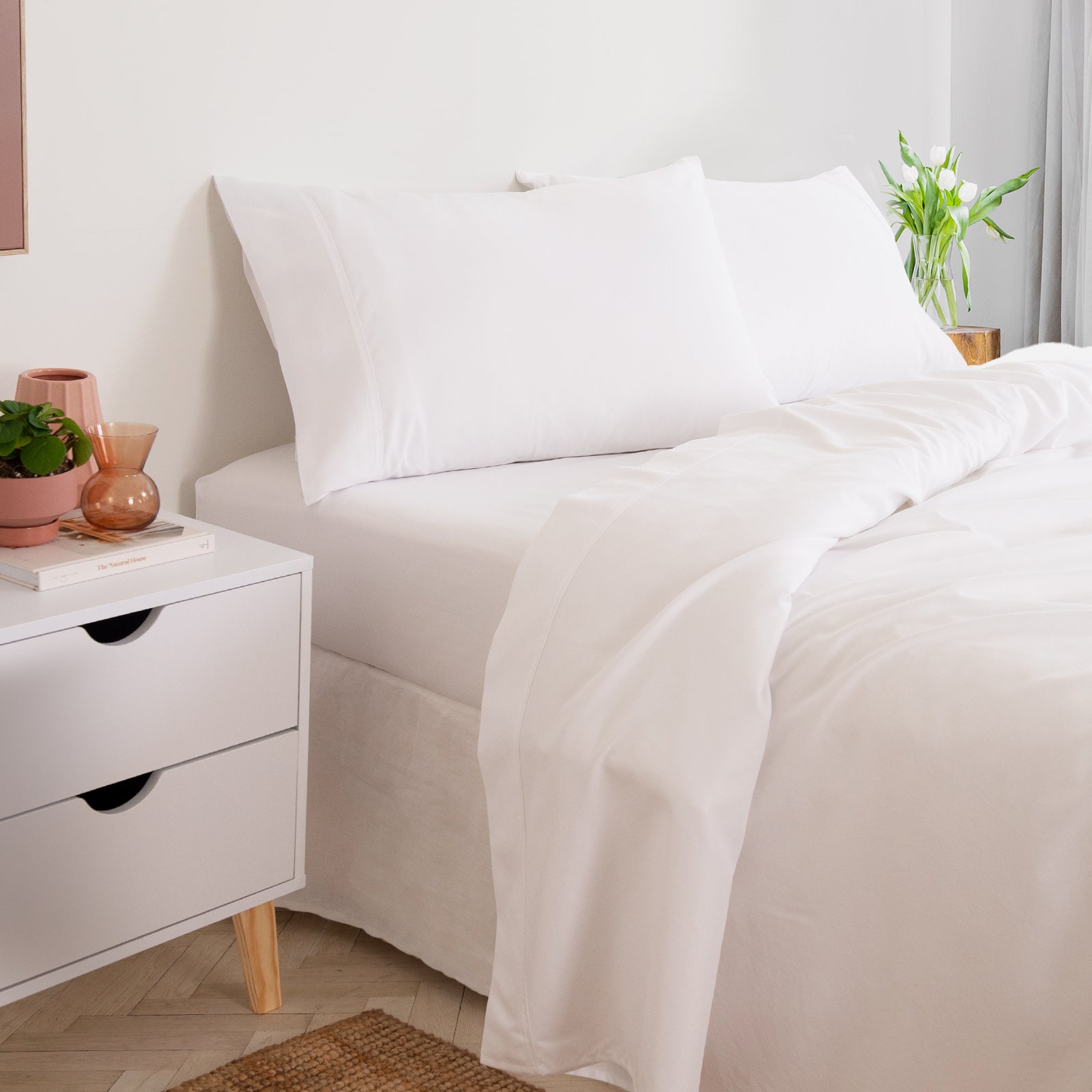 Royal Comfort 3000 Thread Count Bamboo Cooling Sheet Set - King - White V160-10003772