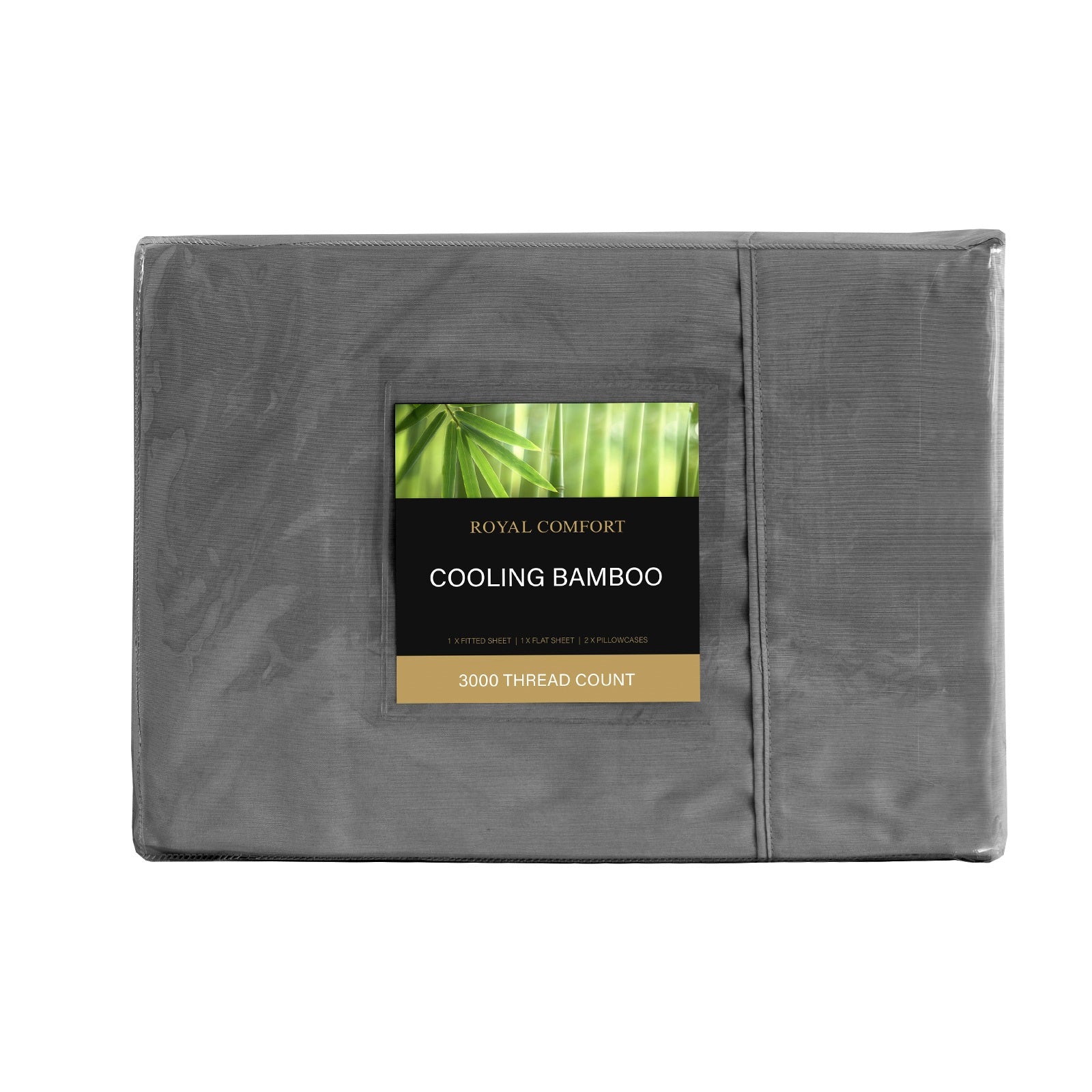 Royal Comfort 3000 Thread Count Bamboo Cooling Sheet Set - King - Charcoal V160-10003776