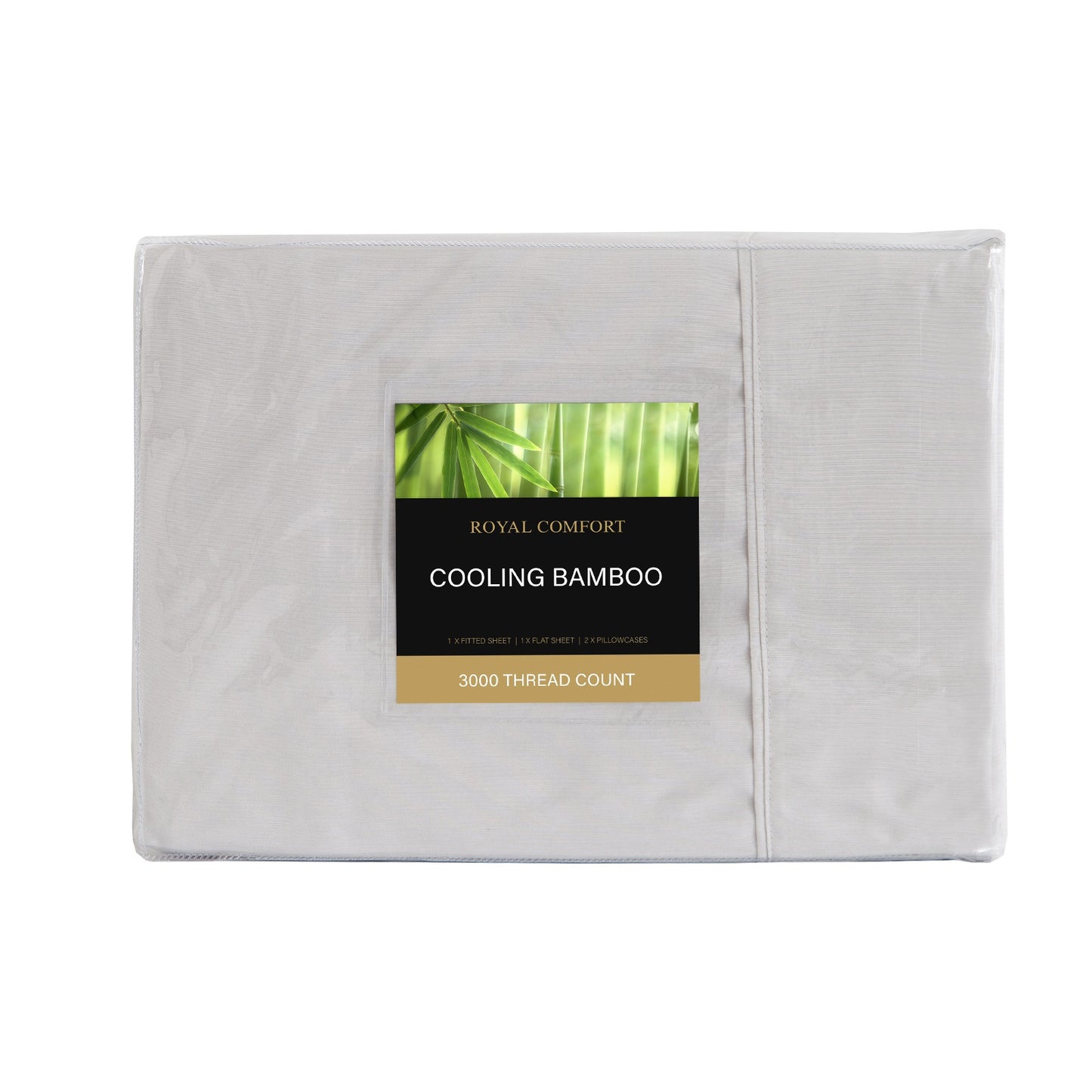 Royal Comfort 3000 Thread Count Bamboo Cooling Sheet Set - King - Mid Grey V160-10003777