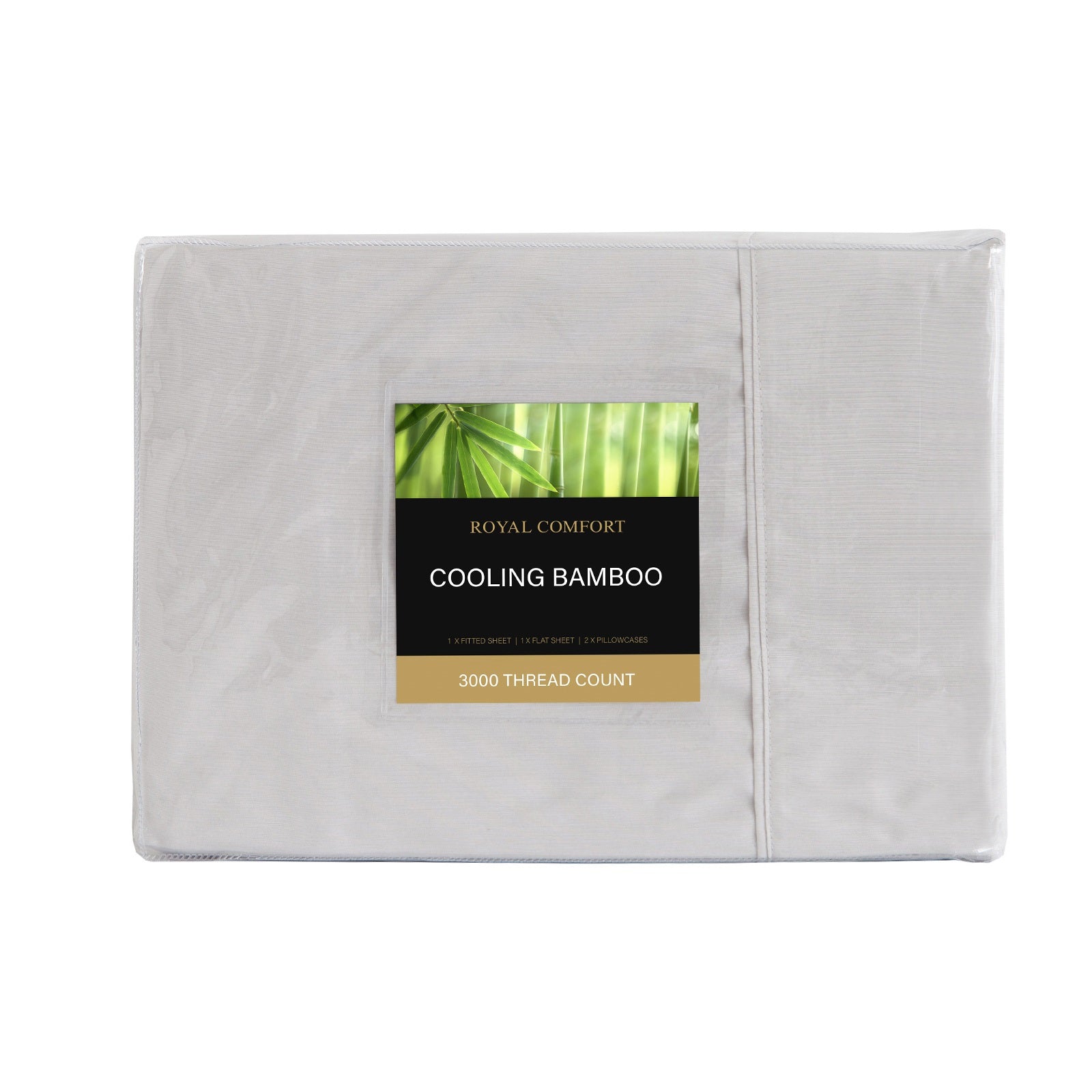 Royal Comfort 3000 Thread Count Bamboo Cooling Sheet Set - King - Mid Grey V160-10003777