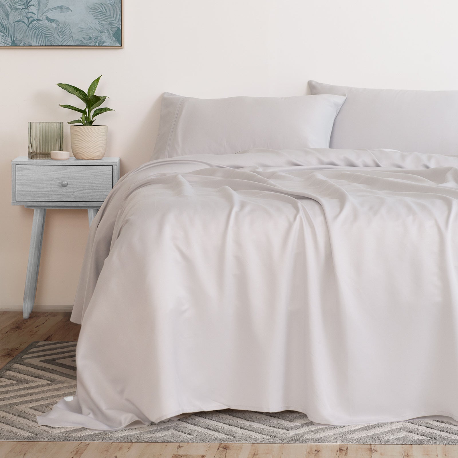 Royal Comfort 3000 Thread Count Bamboo Cooling Sheet Set - King - Mid Grey V160-10003777