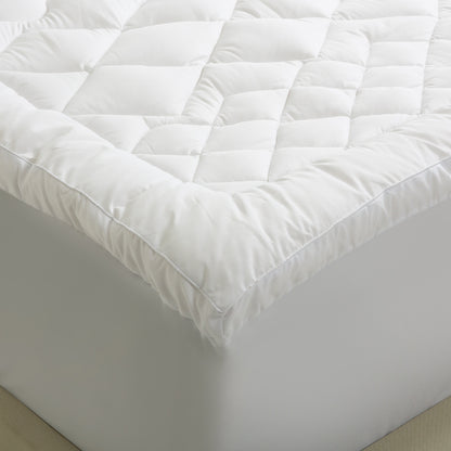 Royal Comfort 1200GSM Deluxe 7-Zone Mattress Topper Luxury Gusset Breathable - Single - White V160-10003782