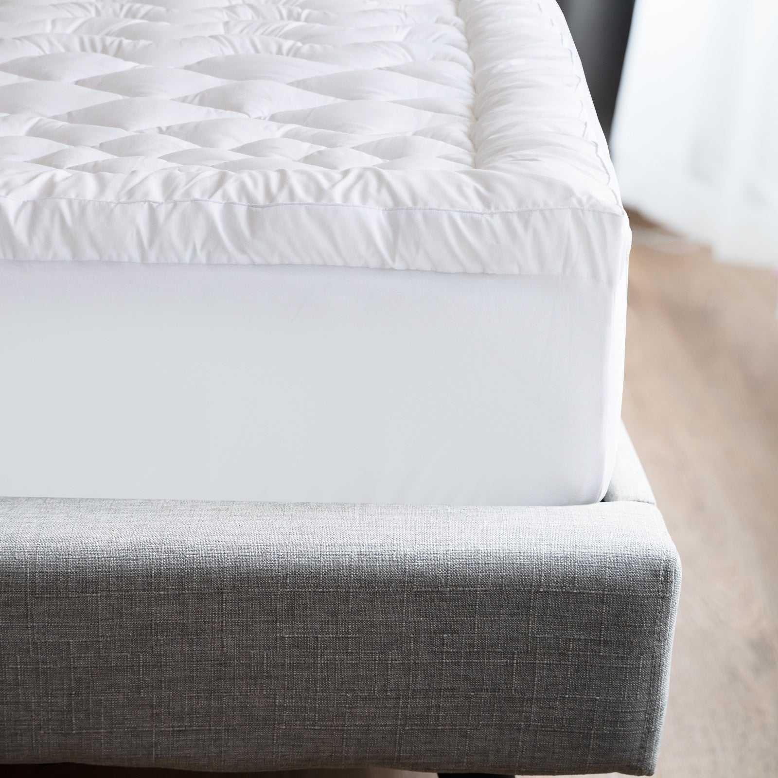 Royal Comfort 1200GSM Deluxe 7-Zone Mattress Topper Luxury Gusset Breathable - Queen - White V160-10003784