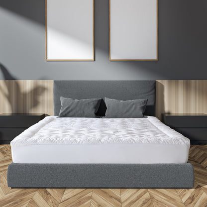 Royal Comfort 1200GSM Deluxe 7-Zone Mattress Topper Luxury Gusset Breathable - Queen - White V160-10003784