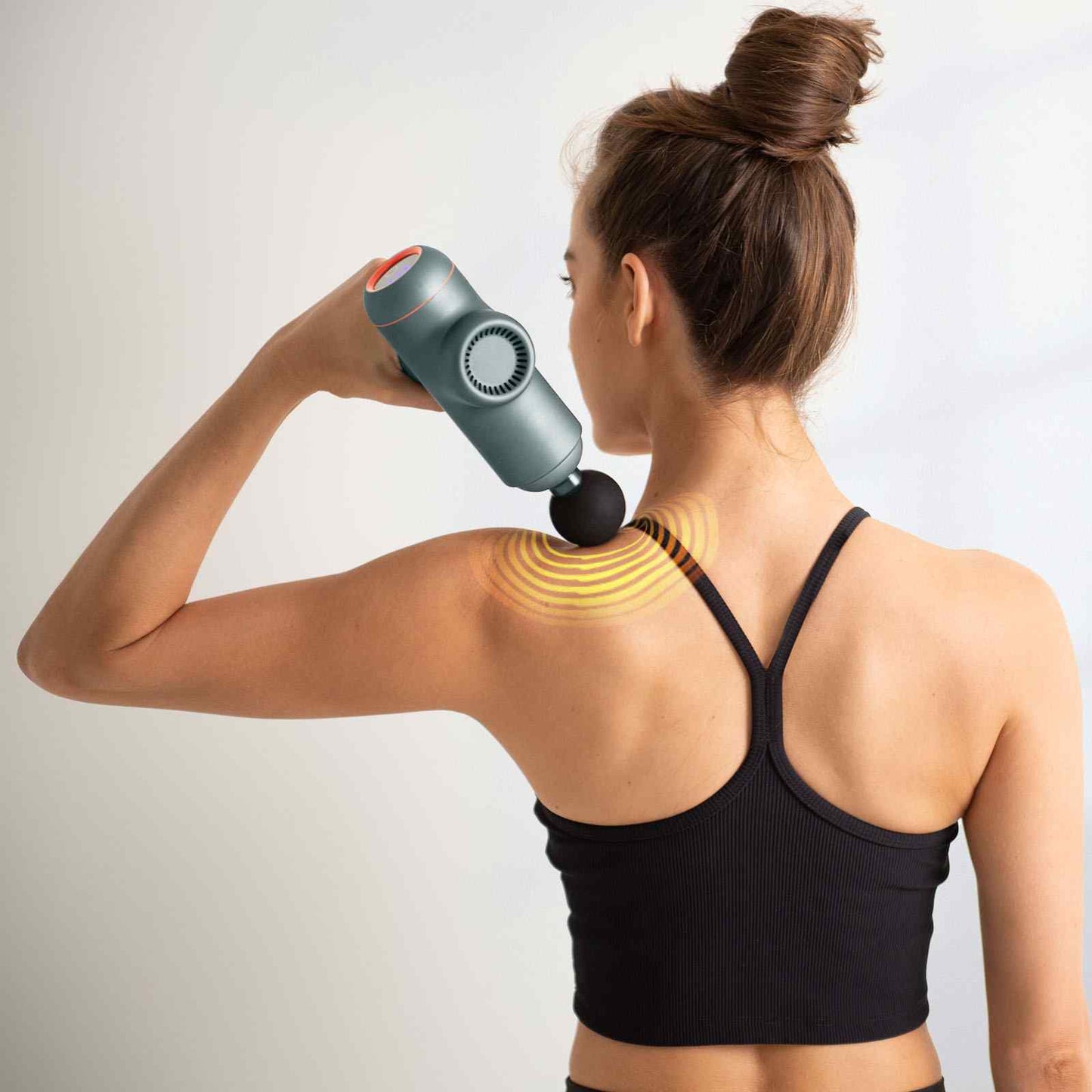 FitSmart LED Touch Screen POWER-X Vibration Therapy Device Massage Gun Grey V160-10003788