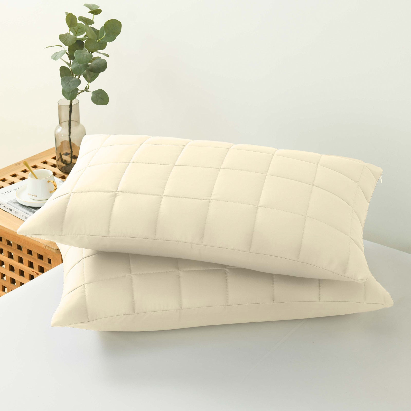 Royal Comfort Coverlet Set Bedspread Soft Touch Easy Care Breathable 3 Piece Set - Queen - Beige V160-10003818