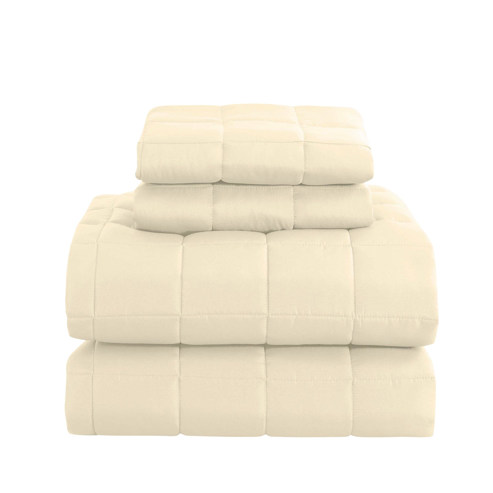 Royal Comfort Coverlet Set Bedspread Soft Touch Easy Care Breathable 3 Piece Set - Queen - Beige V160-10003818