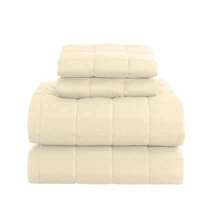 Royal Comfort Coverlet Set Bedspread Soft Touch Easy Care Breathable 3 Piece Set - Queen - Beige V160-10003818