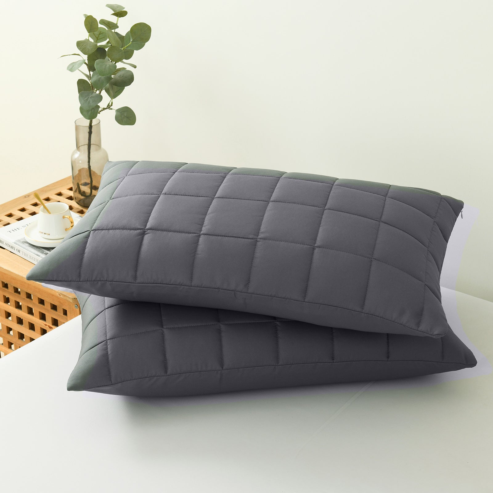 Royal Comfort Coverlet Set Bedspread Soft Touch Easy Care Breathable 3 Piece Set - Queen - Charcoal V160-10003819