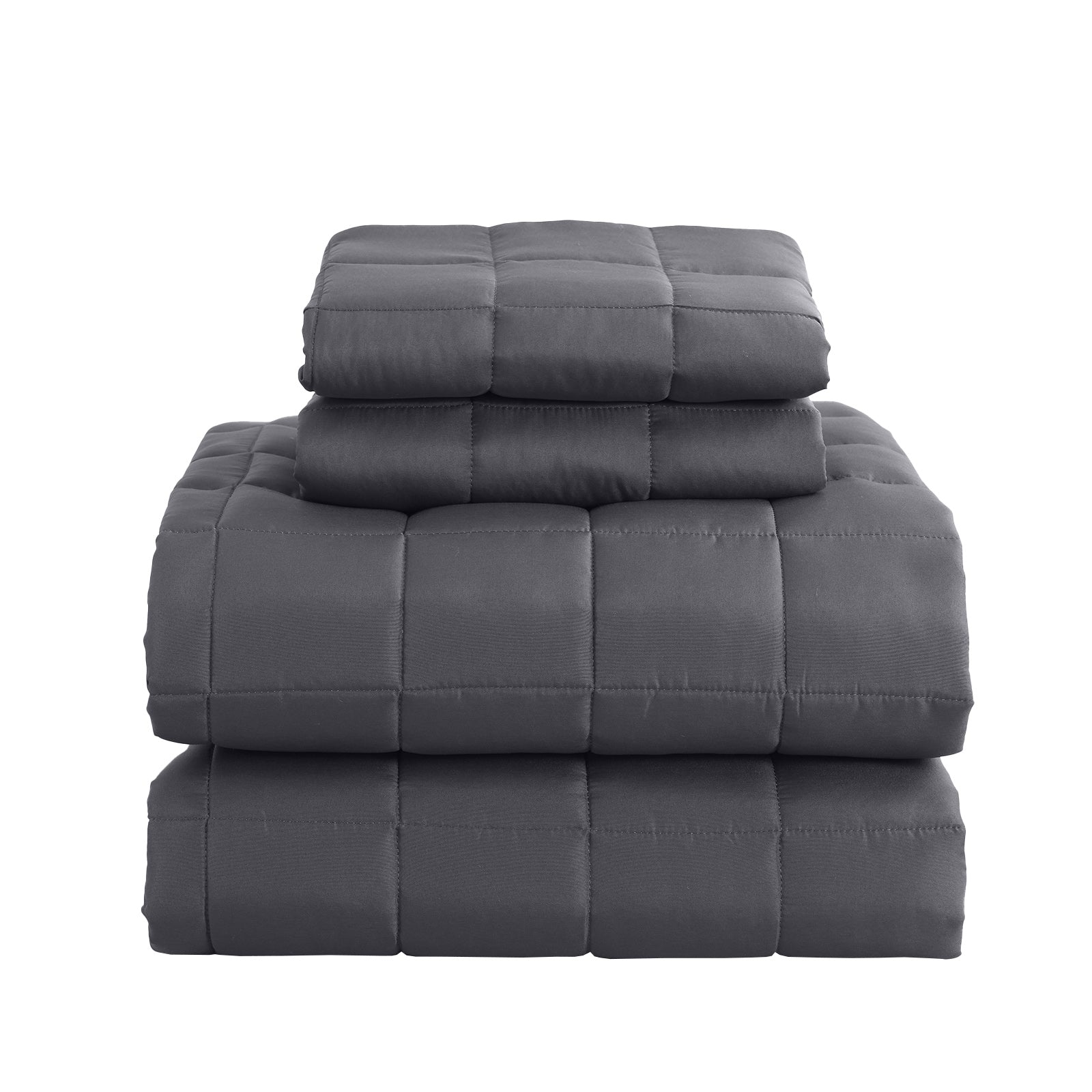 Royal Comfort Coverlet Set Bedspread Soft Touch Easy Care Breathable 3 Piece Set - Queen - Charcoal V160-10003819