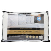 Royal Comfort Luxury Air Mesh Pillows 4 Pack Hotel Quality Checked Ultra Comfort V160-10003826