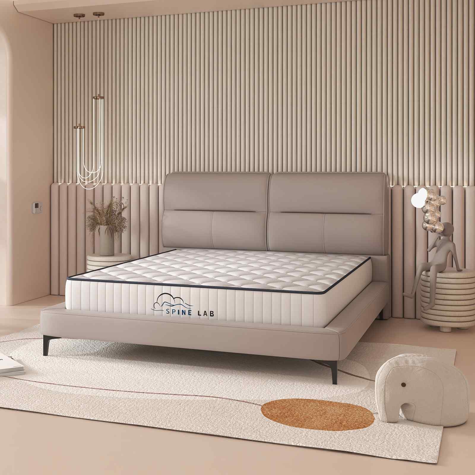 Spine-Lab Mattress 5 Zone 21cm Medium Firm Foam Bonnell Spring - King Single - White V160-10003846
